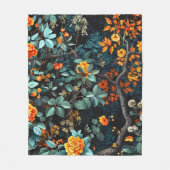 Oude patroon bos bloemmotief fleece deken (Voorkant)