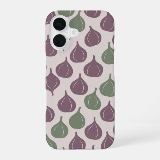 Oude patroon met gestileerde vijgen iPhone 16 hoesje (Achterkant)