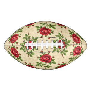 Oude patroon met rode roos american football
