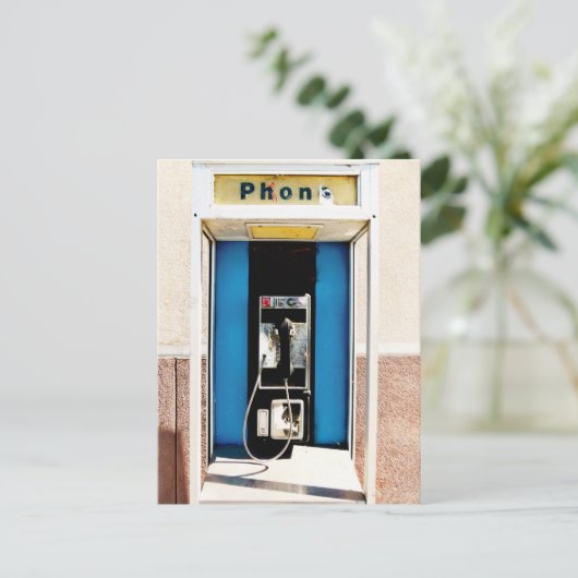 Oude Pay-telefoon Briefkaart (Staand voorkant)