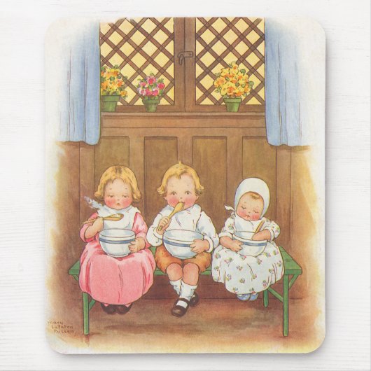 Oude Pease Porridge Hot Kinderen Nursery Rime Muismat (Voorkant)