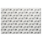 Oude Pekingese schets Stof (Fat Quarter)