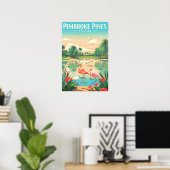Oude Pembroke Pines Florida Poster (Thuiskantoor)