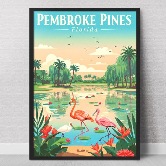 Oude Pembroke Pines Florida Poster