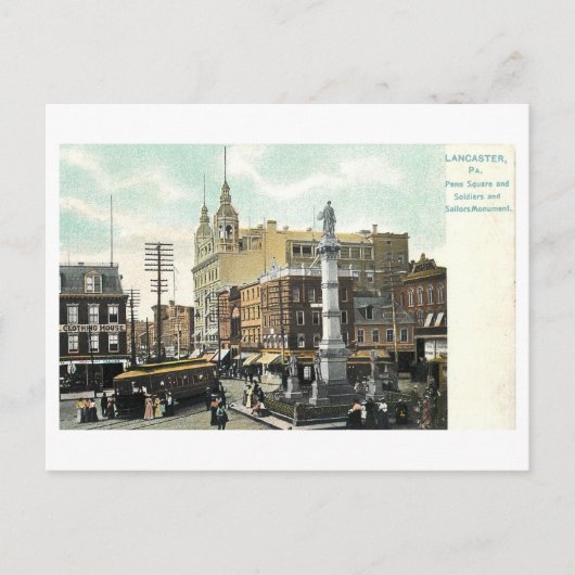 Oude Penn Square, Lancaster, Pennsylvania Briefkaart (Voorkant)