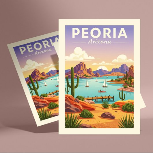 Oude Peoria Arizona Briefkaart