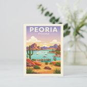 Oude Peoria Arizona Briefkaart (Staand voorkant)