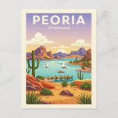 Oude Peoria Arizona Briefkaart (Voorkant)