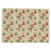 Oude peperkoekman & kerstbomen op maat groot cadeauzakje (Achterkant)