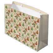 Oude peperkoekman & kerstbomen op maat groot cadeauzakje (Achterkant Gekanteld)