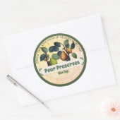 Oude peren uit de keuken van inmaaklabel ronde sticker (Envelop)