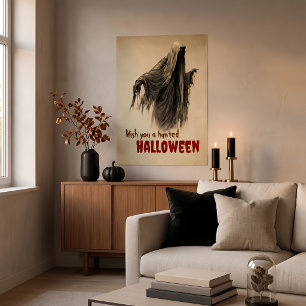 Oude Pergament Geest Halloween Spökprent Poster