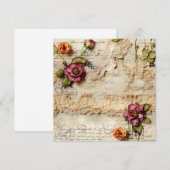 Oude Pergamenten Liefdesbrief met Bloemen (8) (Voorkant / Achterkant)