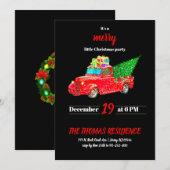 Oude Persoonlijke Rode Truck Kerstmis Kaart (Voorkant / Achterkant)