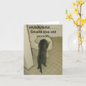 oude persoonsverjaardag kaart (Gele Bloem)