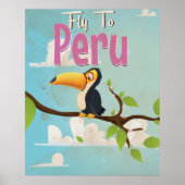 Oude Peruaanse Reisposter. Poster (Voorkant)