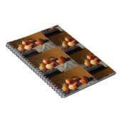 Oude Perziken Druiven Stilleven Schilderij Notitieboek (Rechterzijde)