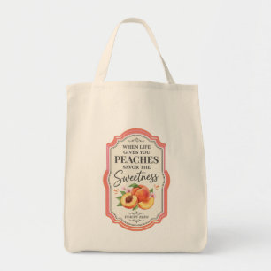 Oude Perziken Vruchten de Zoetheid Citaat Tote Bag