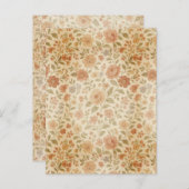 Oude Perzikroos Briefkaart (Voorkant / Achterkant)