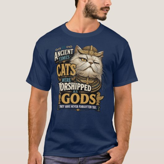 Oude Perzische Kat Houding T-shirt (Voorkant)