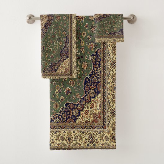 Oude Perzische Turkse Tapijt Bad Handdoek (Insitu)