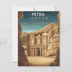 Oude Petra Jordanië Antieke Ruïnes Briefkaart