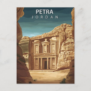Oude Petra Jordanië Antieke Ruïnes Briefkaart