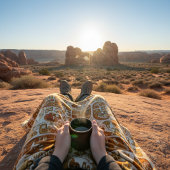 Oude Petroglyf Kunst  Fleece Deken