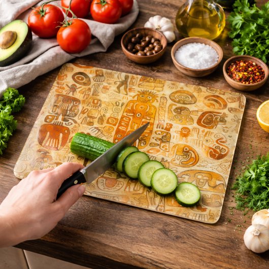 Oude Petroglyf Kunst Snijplank