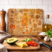 Oude Petroglyf Kunst Snijplank