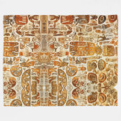 Oude Petroglyph kunst Fleece Deken (Voorkant (Horizontaal))