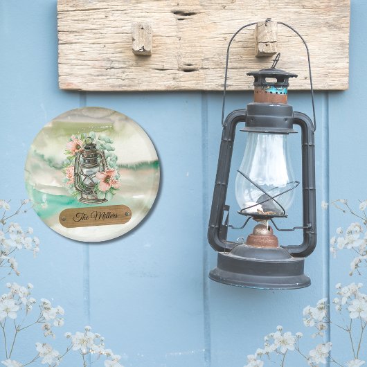 Oude petroleumlantaren in landelijke cottage stijl magneet