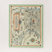 Oude Philadelphia 16x20 kaart Legpuzzel (Verticaal)
