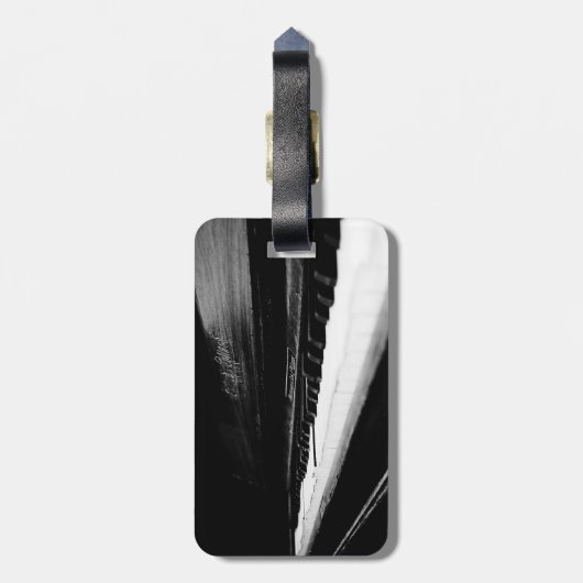 Oude Piano Bagagelabel (Achterkant verticaal)