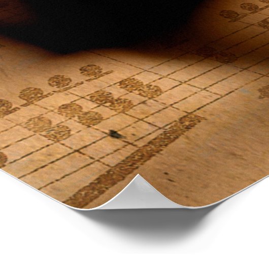 Oude  pianosleutels en bladmuziek poster (Hoek)