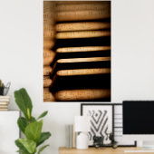 Oude  pianosleutels en bladmuziek poster (Thuiskantoor)