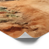 Oude  pick-up truck waterverf poster (Hoek)