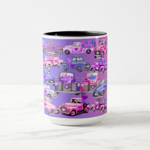 Oude pick-up trucks koffie Mok