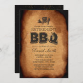  Oude Pig Roast Retirement BBQ Party Kaart (Voorkant / Achterkant)