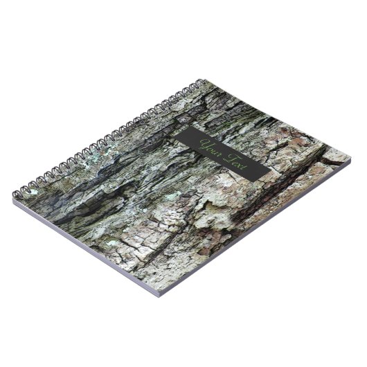 Oude pijnbalk met tekstlabel notitieboek (Linkerzijde)