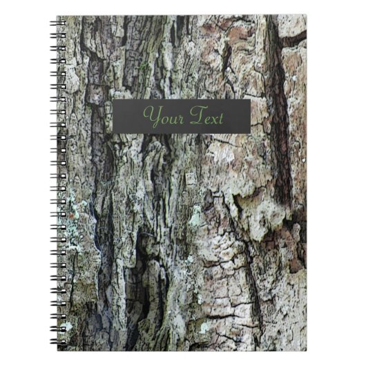 Oude pijnbalk met tekstlabel notitieboek (Voorkant)