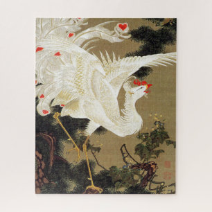 Oude pijnboom en witte Phoenix van Ito Jakuchu Legpuzzel