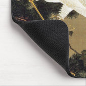 Oude pijnboom en witte Phoenix van Ito Jakuchu Muismat (Hoek)