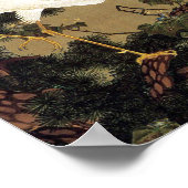 Oude pijnboom en witte Phoenix van Ito Jakuchu Poster (Hoek)