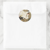 Oude pijnboom en witte Phoenix van Ito Jakuchu Ronde Sticker (Tas)