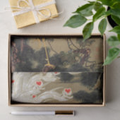 Oude pijnboom en witte Phoenix van Ito Jakuchu Tissuepapier (Geschenk)