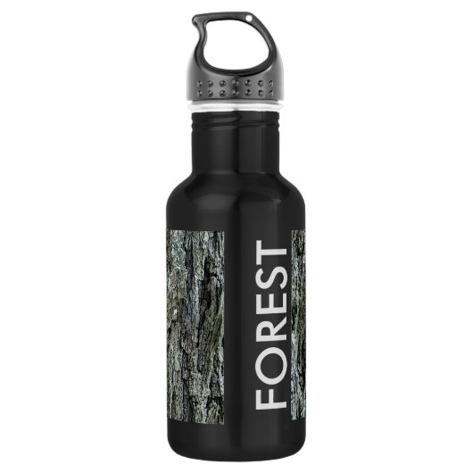 Oude pijnboomschors waterfles (Achterkant)