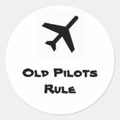 Oude Piloten Regel Sticker (Voorkant)