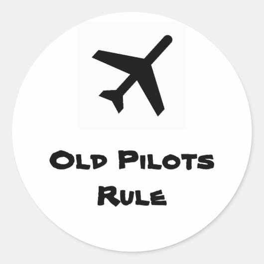 Oude Piloten Regel Sticker (Voorkant)