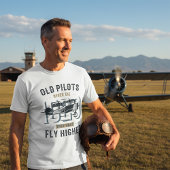 Oude piloten sterven nooit dubbeldekker vliegen qu t-shirt